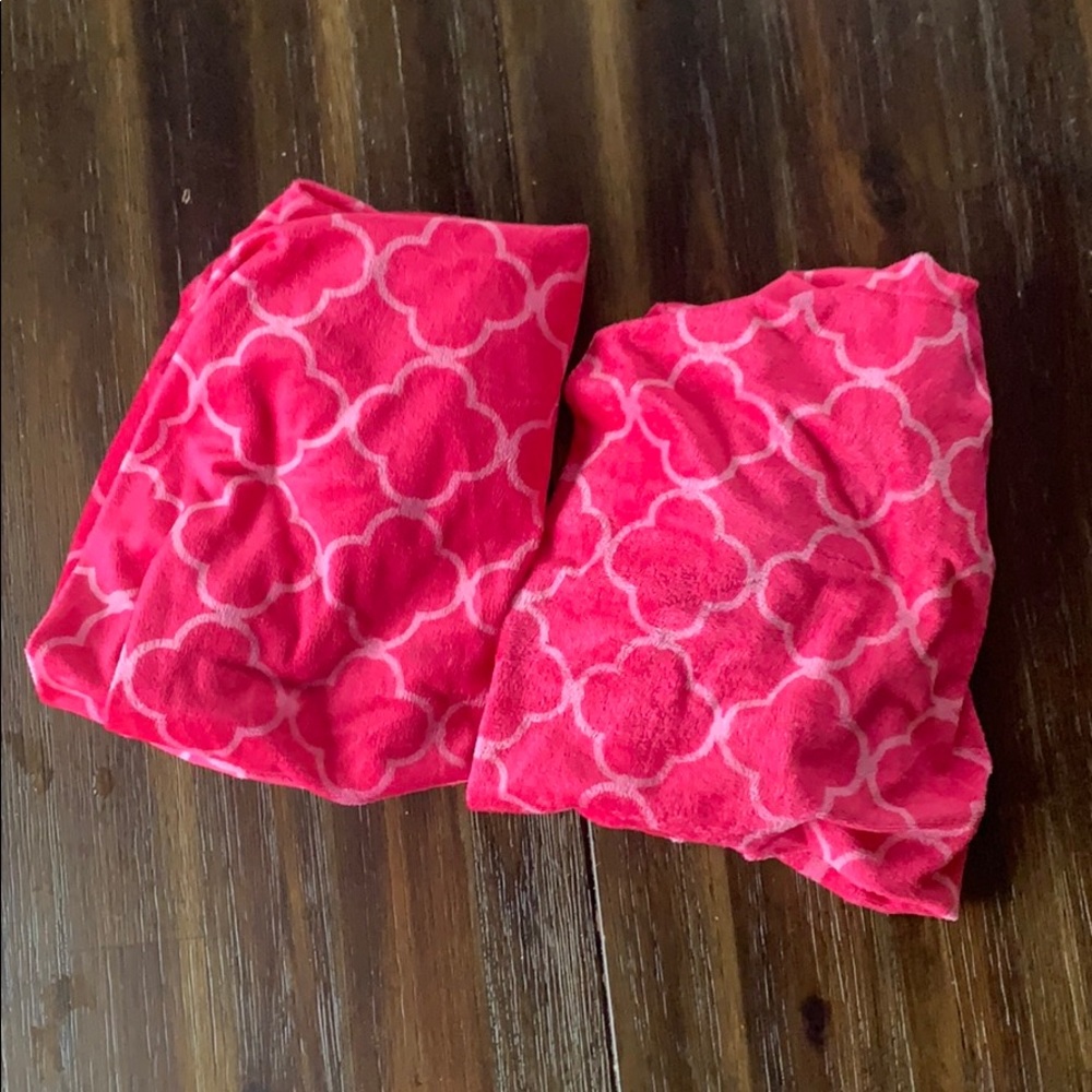 Hot Pink Changing Pad Covers (2)